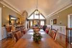 Dining Area Features Great Mountain Views and Seating for 8